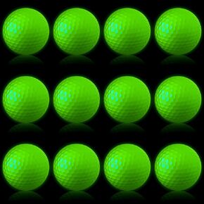 Deekin Glow Golf Balls for Night Sports Glow in The Dark Fluorescent Golf Balls Christmas Night Golf Gift Novelty Light up LED Golf Stocking Stuffers for Men Women