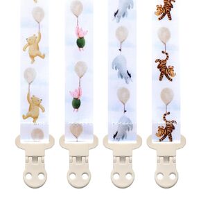 Baby Pacifier Clip Holder - Girl or Boy Unisex Neutral 4 Pack Gift Set – Vintage Teddy Bear and Friends