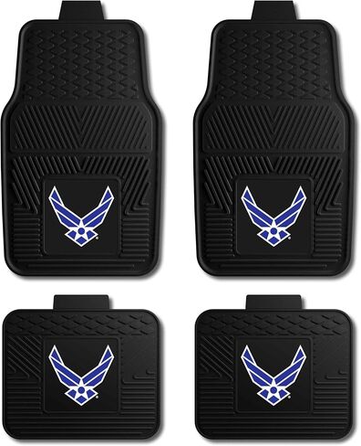 FANMATS 39956 U.S. Marines 4-pc Vinyl Car Mat Set | Black | Front & Rear Car Mats | Marines Official Logo in Saudi Arabia
