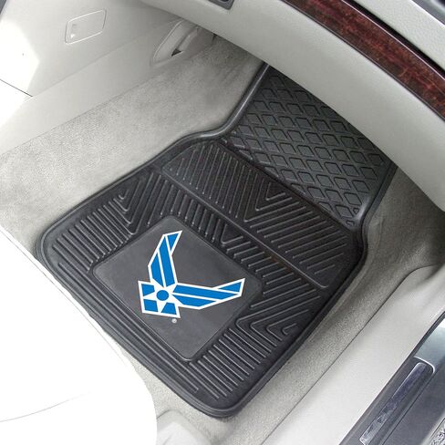 FANMATS 39956 U.S. Marines 4-pc Vinyl Car Mat Set | Black | Front & Rear Car Mats | Marines Official Logo in Saudi Arabia