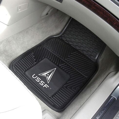 FANMATS 39956 U.S. Marines 4-pc Vinyl Car Mat Set | Black | Front & Rear Car Mats | Marines Official Logo in Saudi Arabia