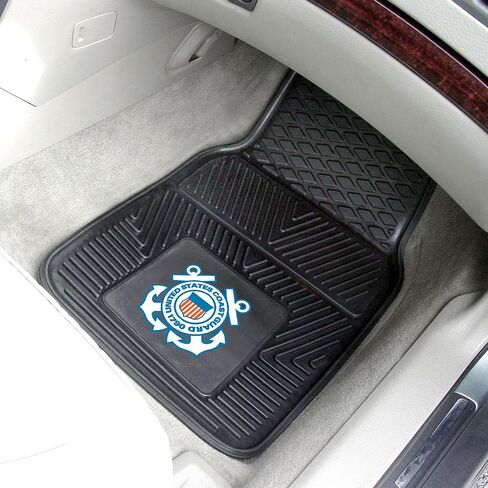 FANMATS 39956 U.S. Marines 4-pc Vinyl Car Mat Set | Black | Front & Rear Car Mats | Marines Official Logo in Saudi Arabia