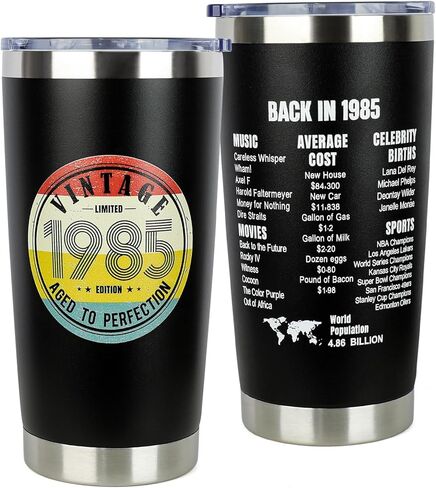 هدايا عيد الميلاد الخمسين للنساء الرجال - 1975 عيد ميلاد خمر خمر تومبلر - ديكورات عيد ميلاد الخمسين أفكار لها أفكار له - هدايا عيد ميلاد عمرها 50 عامًا للرجال الذين يديرون 50 فكرة هدية in Kuwait