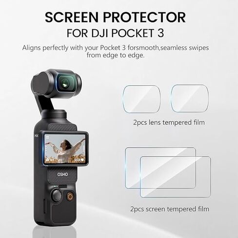 شاشة العدسة واقي السيليكون غلاف الحماية ل DJI Osmo Pocket 3 الملحقات (الأرجواني) in Kuwait