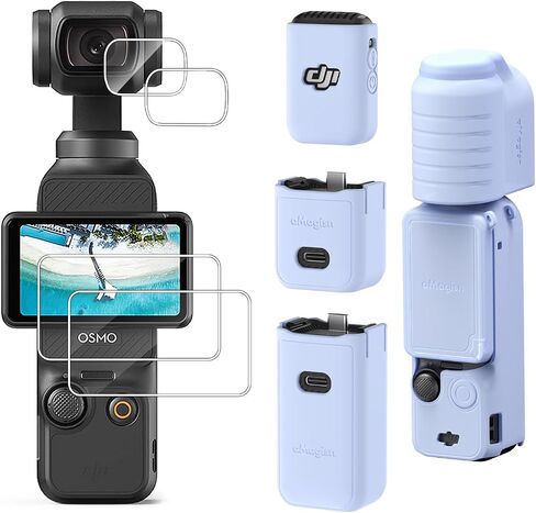 شاشة العدسة واقي السيليكون غلاف الحماية ل DJI Osmo Pocket 3 الملحقات (الأرجواني) in Kuwait
