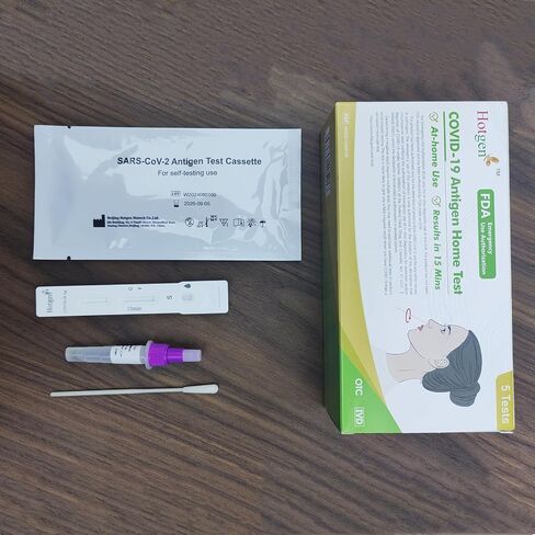 COVID-19 Antigen Home Test - 1 Pack, 2 Tests Total, FDA EUA Authorized OTC at-Home Self Test,COVID Self Test Results in 15 Mins with Nasal Swab No Discomfort in Saudi Arabia