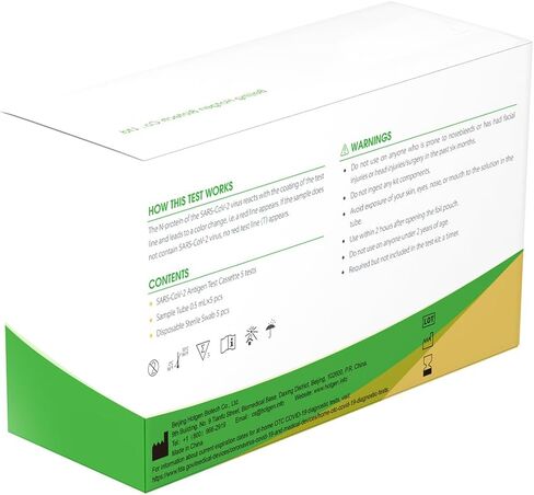 COVID-19 Antigen Home Test - 1 Pack, 2 Tests Total, FDA EUA Authorized OTC at-Home Self Test,COVID Self Test Results in 15 Mins with Nasal Swab No Discomfort in Saudi Arabia