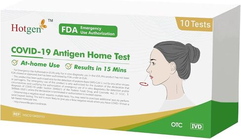 COVID-19 Antigen Home Test - 1 Pack, 2 Tests Total, FDA EUA Authorized OTC at-Home Self Test,COVID Self Test Results in 15 Mins with Nasal Swab No Discomfort in Saudi Arabia