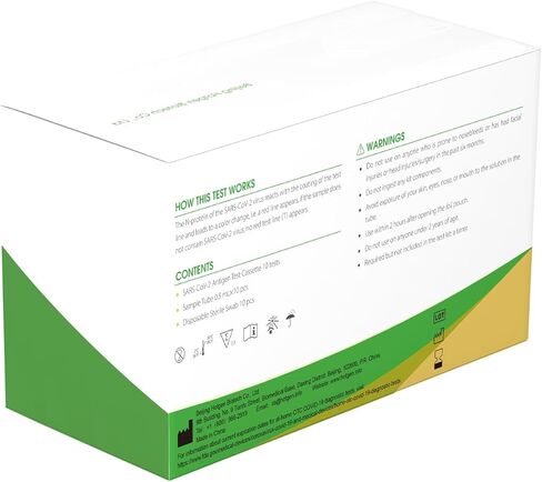 COVID-19 Antigen Home Test - 1 Pack, 2 Tests Total, FDA EUA Authorized OTC at-Home Self Test,COVID Self Test Results in 15 Mins with Nasal Swab No Discomfort in Saudi Arabia