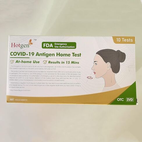 COVID-19 Antigen Home Test - 1 Pack, 2 Tests Total, FDA EUA Authorized OTC at-Home Self Test,COVID Self Test Results in 15 Mins with Nasal Swab No Discomfort in Saudi Arabia