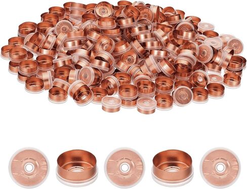 PATIKIL 13mm Flip Off Caps, 300 Pcs Flip Off Caps Flip Off Seals Flip Off Vial Seals Plastic Aluminum Caps Cover for Glass Vial Laboratory, Blue in Saudi Arabia