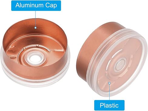 PATIKIL 13mm Flip Off Caps, 300 Pcs Flip Off Caps Flip Off Seals Flip Off Vial Seals Plastic Aluminum Caps Cover for Glass Vial Laboratory, Blue in Saudi Arabia