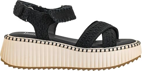 Corkys Footwear Women's Total Catch Sandals: Criss-Cross Style Straps with 1.75-Inch Platform and Secure Hook And Loop Ankle Closure for Comfort and Fashion in Saudi Arabia