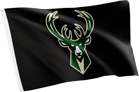 Desert Cactus Milwaukee Bucks Flag NBA 100% Polyester Indoor Outdoor 3x5 feet National Basketball Association Team Flags (Flag #1) in Saudi Arabia