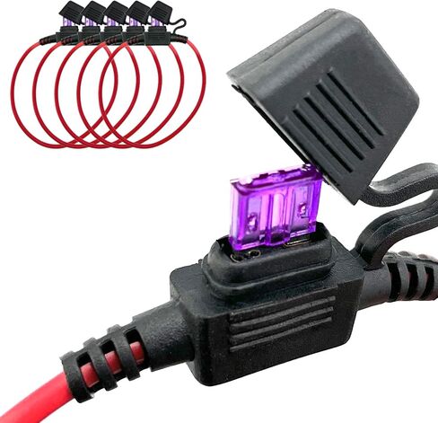 MGI SpeedWare 3AMP Mini ATM Blade Fuse with 18AWG Inline Fuse Holder Harness (2-Pack) in Kuwait