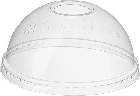 [50 العد] Crystal Clear Pet Plastic Dome Lids تناسب 14 و 16 و 20 و 24 أوقية لتناول القهوة المثلجة ، اللبن ، الملاط ، الآيس كريم ، Razzle ، Slush ، ناعم ، حفلة ، in Kuwait