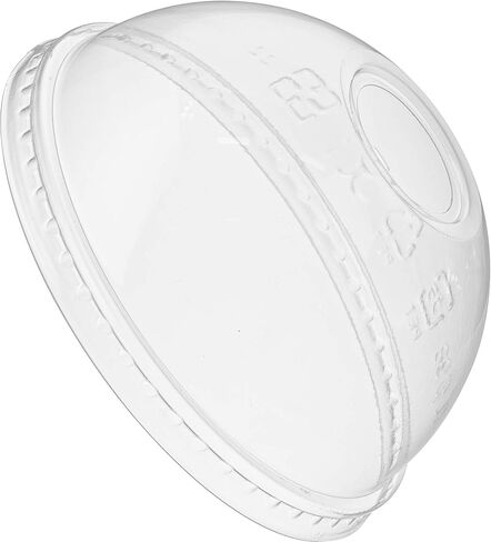 [50 العد] Crystal Clear Pet Plastic Dome Lids تناسب 14 و 16 و 20 و 24 أوقية لتناول القهوة المثلجة ، اللبن ، الملاط ، الآيس كريم ، Razzle ، Slush ، ناعم ، حفلة ، in Kuwait