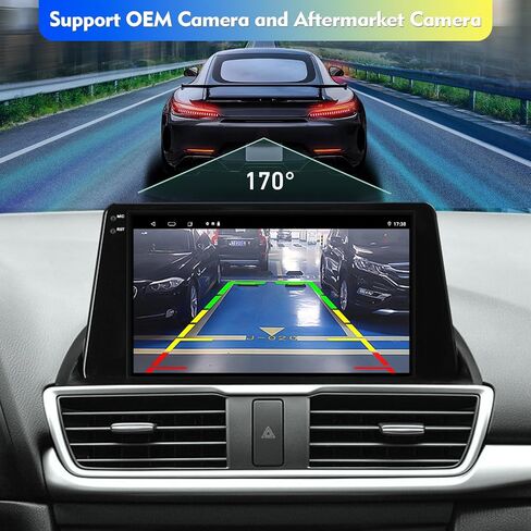 ستيريو سيارة 4+64G Android 13 Double Din لسيارة Mazda 3 Axela 2014-2019 مع شاشة لمس 9 بوصة وراديو مدمج لاسلكي Carplay/Android Auto/GPS/Bluetooth/FM/AUX-in/عناصر التحكم في عجلة القيادة/كاميرا احتياطية in Kuwait