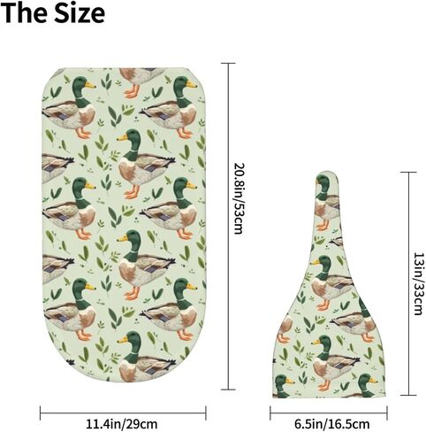 KiuLoam Cute Mallard Duck Leaf Animal Print Newborn Swaddle Blanket with Hat Set Soft Baby Receiving Blankets Baby Swaddle Sack for Baby Boys Girls in Saudi Arabia