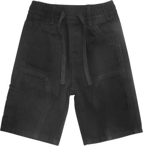 KIDSCOOL SPACE Children's Denim Shorts,Ribbed Elastic Waistband with Strings Summer Jeans Half Pants in Kuwait