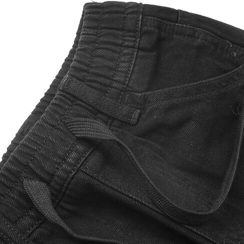 KIDSCOOL SPACE Children's Denim Shorts,Ribbed Elastic Waistband with Strings Summer Jeans Half Pants in Kuwait