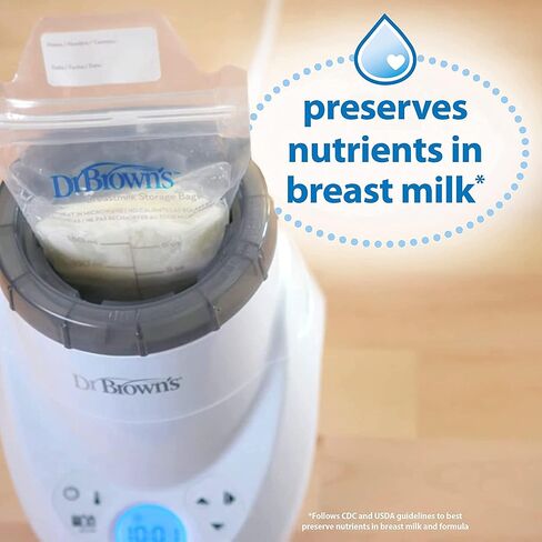 Dr. Brown's Milk Spa Breast Milk & Bottle Warmer with Anti-Colic Options+ Narrow Baby Bottles 8 oz/250 mL, with Level 1 Slow Flow Nipple, 4 Pack, Pink Floral, 0m+ in Saudi Arabia
