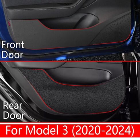 Car Door Anti Kick Pad for 2024 2025 Tesla Model 3 Accessories Protector Mat Dirty Collision Stickers Interior in Saudi Arabia
