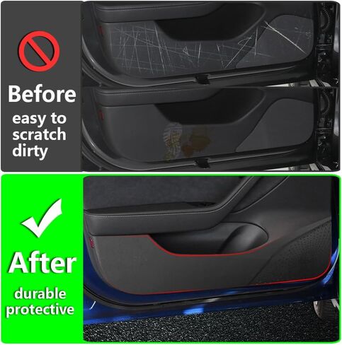 Car Door Anti Kick Pad for 2024 2025 Tesla Model 3 Accessories Protector Mat Dirty Collision Stickers Interior in Saudi Arabia