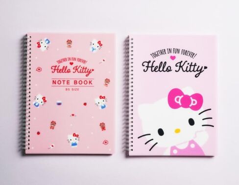 1 Pack, A5 Cute Kitty 7mm Lined Plastic Hardcover Spiral Notebook 5.7 x 8.2 Inches, 80 Sheets (Yellow) in Kuwait