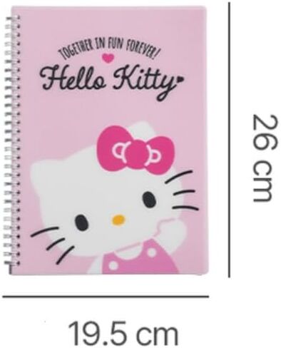 1 Pack, A5 Cute Kitty 7mm Lined Plastic Hardcover Spiral Notebook 5.7 x 8.2 Inches, 80 Sheets (Yellow) in Kuwait