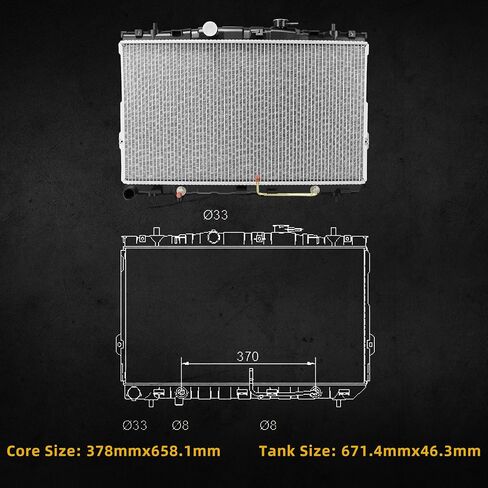 DWVO Radiator Compatible with 2011-2014 Hyundai Sonata 2012-2017 Azera 2011 2012 2013 2014 2015 Kia Optima 2014-2016 Cadenza 2.4L 3.3L V6 L4 in Saudi Arabia