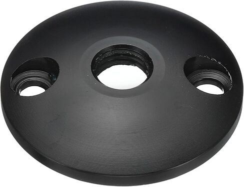 PATIKIL M10 Gooseneck Flange Mount, Female Thread Nut Screw Round Base Table Mounting for Gooseneck Hose Adapter, Aluminum Black in Saudi Arabia
