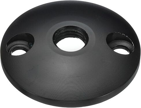 PATIKIL M10 Gooseneck Flange Mount, Female Thread Nut Screw Round Base Table Mounting for Gooseneck Hose Adapter, Aluminum Black in Saudi Arabia