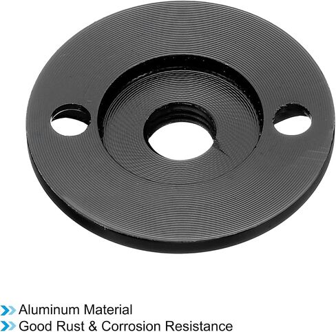 PATIKIL M10 Gooseneck Flange Mount, Female Thread Nut Screw Round Base Table Mounting for Gooseneck Hose Adapter, Aluminum Black in Saudi Arabia