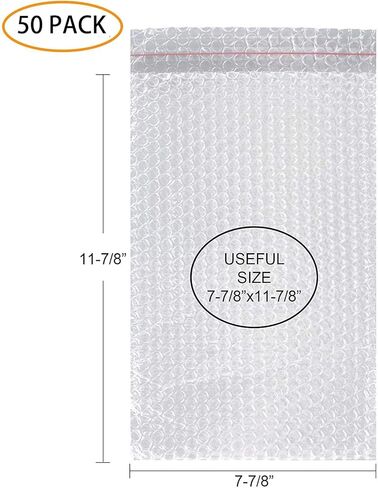 100PCS Bubble Out Bags 7"x 8-1/4"Clear Bubble Mailers, Self-Sealing Double Walled Bubble Pouch Bags for Packing, Moving, Shipping, Mailing, Bubble Cushioning Wrap Bags in Kuwait