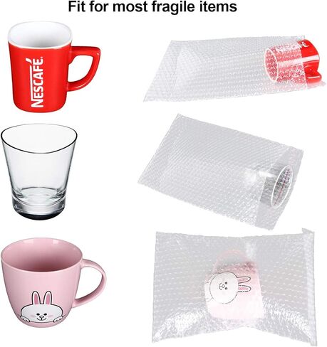 100PCS Bubble Out Bags 7"x 8-1/4"Clear Bubble Mailers, Self-Sealing Double Walled Bubble Pouch Bags for Packing, Moving, Shipping, Mailing, Bubble Cushioning Wrap Bags in Kuwait