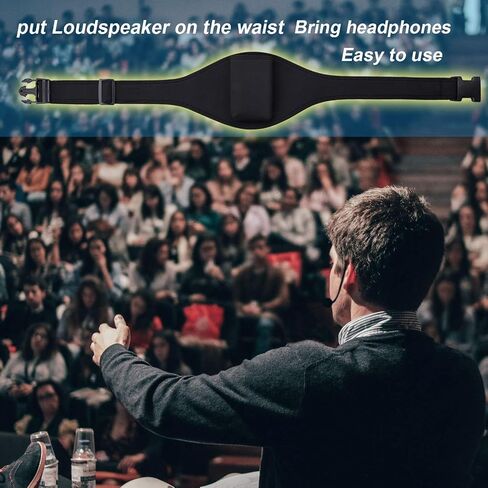 2 Pack Mic Belt - Microphone Belt with Innovative Rubber Band Lock - Improved Adjustability Comfortability Durability For Fitness Instructors, Fitness Class,Public Speaking,Theatre in Saudi Arabia