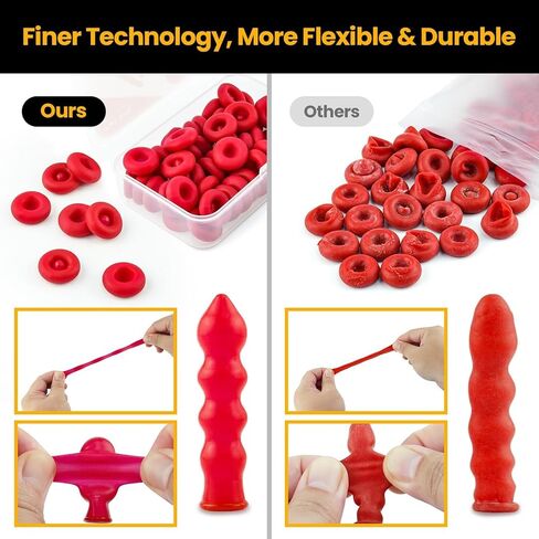 10/20/70/80/100 Pcs Caulk Tube Latex Sealing Caps, Universal Fit Caulk Saver Cap Reusable Cover Sealer for Sealing and Preserving Open Caulking Tube Red (Pack of 20) in Kuwait