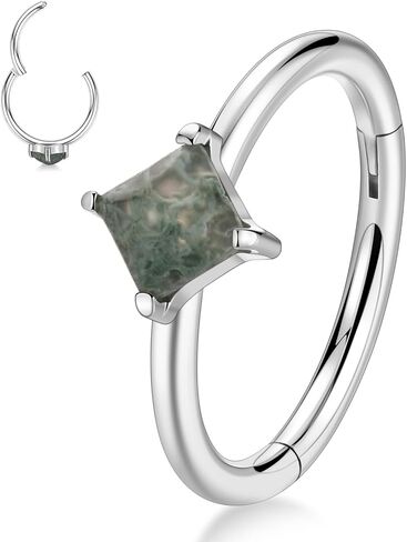 FUNLMO Septum Ring Nose Ring Hoop Daith Piercing Jewelry 316L Surgical Steel Tragus Helix Rook Piercing Jewelry Teardrop Cartilage Earrings for Women Men in Kuwait