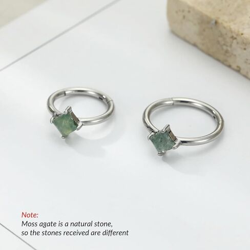 FUNLMO Septum Ring Nose Ring Hoop Daith Piercing Jewelry 316L Surgical Steel Tragus Helix Rook Piercing Jewelry Teardrop Cartilage Earrings for Women Men in Kuwait