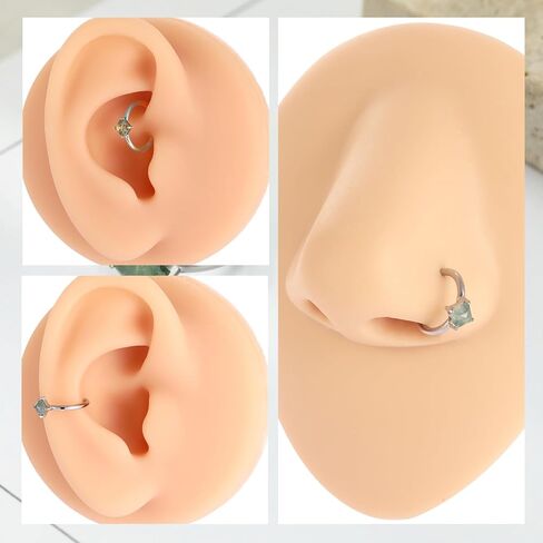 FUNLMO Septum Ring Nose Ring Hoop Daith Piercing Jewelry 316L Surgical Steel Tragus Helix Rook Piercing Jewelry Teardrop Cartilage Earrings for Women Men in Kuwait