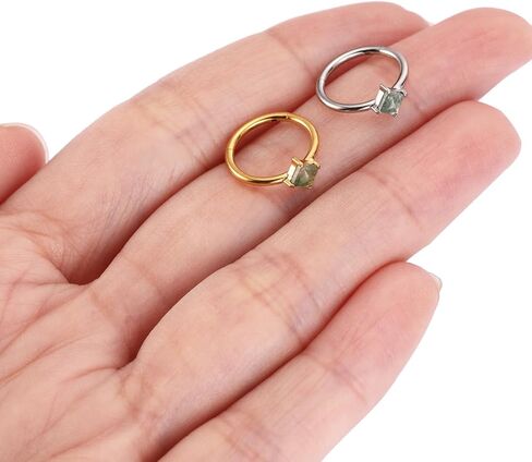 FUNLMO Septum Ring Nose Ring Hoop Daith Piercing Jewelry 316L Surgical Steel Tragus Helix Rook Piercing Jewelry Teardrop Cartilage Earrings for Women Men in Kuwait