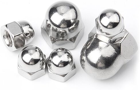 5/16-18 Acorn Cap Nuts 5/16" Dome Head Acorn Hex Nut,18-8 Stainless Steel Hardware Nuts,Bright Finish, Fully Thead Coverage,Quantity 40Pcs (5/16-18x40) in Saudi Arabia