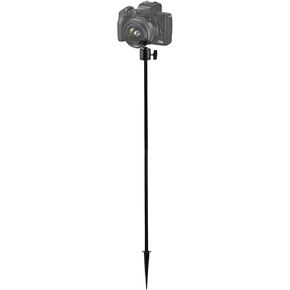 حصة أرضية كاميرا أمان مع 360 درجة الدوران gimbal ، زاوية قابلة للتعديل وحامل تركيب الطول ، حصة أرضية قابلة للإزالة في الهواء الطلق ، متوافق مع 1/4 بوصة الثقب