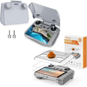 FPVtosky 2-IN-1 Mini 4 Pro RC 2 Sun Hood & RC2 Protective Cover+ Screen Protector for DJI Mini 4 Pro with Auto Alignment Kit for DJI RC/ RC2 Remote Controller