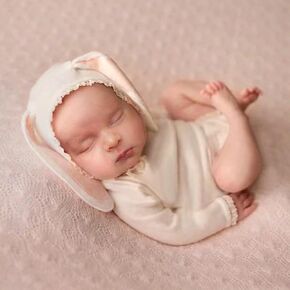 Ylsteed Newborn Infant Baby Easter Bunny Photo Props Newborn photography Outfits Girl Newborn Photography Props Costume Set Newborn Baby Photo shoot Outfits Girl Boy