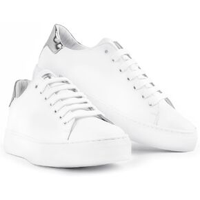 Sneakers | 100% Made in Italy White Sneakers - Real Italian Leather Tennis Shoes - Casual Dress for Walking, Work and Daily Wear - Comfortable, Lightweight, Everyday Fashion Footwear