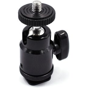 UCEC Hot Shoe Mount 1/4 "كاميرا Mini Ball Head Thread 360 درجة للكاميرات ، GoPro ، محول الفلاش ، الضوء ، الميكروفون ، فيديو LED ، مصباح يدوي ، DSLR