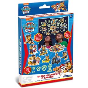 Paw Patrol Brainstorm Glow Shapes & Chase ECO - 30pc Shapes, Glow-in-The Dark, Self-Adhesive Pads, Wall & Ceiling Decor, Nickelodeon