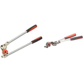 RIDGID 38048 Model 608 Heavy-Duty Stainless Steel Pipe and Tubing Bender, 1/2" Pipe Bender with Extra Long Handles, Black; Red; Silver